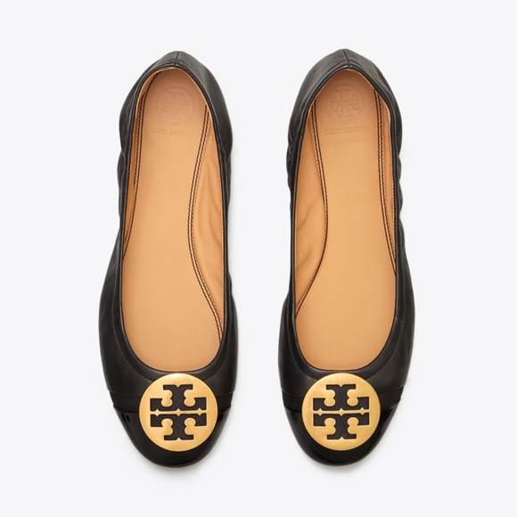 Tory Burch Minnie Patent Cap Toe Ballet Flat - Picture 4 of 5